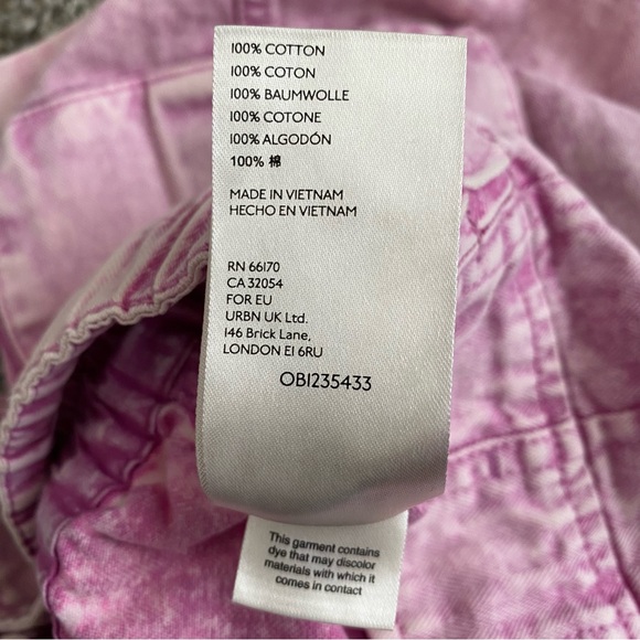 Free People Women's Pink Valley Girl West Coast Mini Denim Skirt Sz 8 Preppy Y2K - Picture 7 of 8